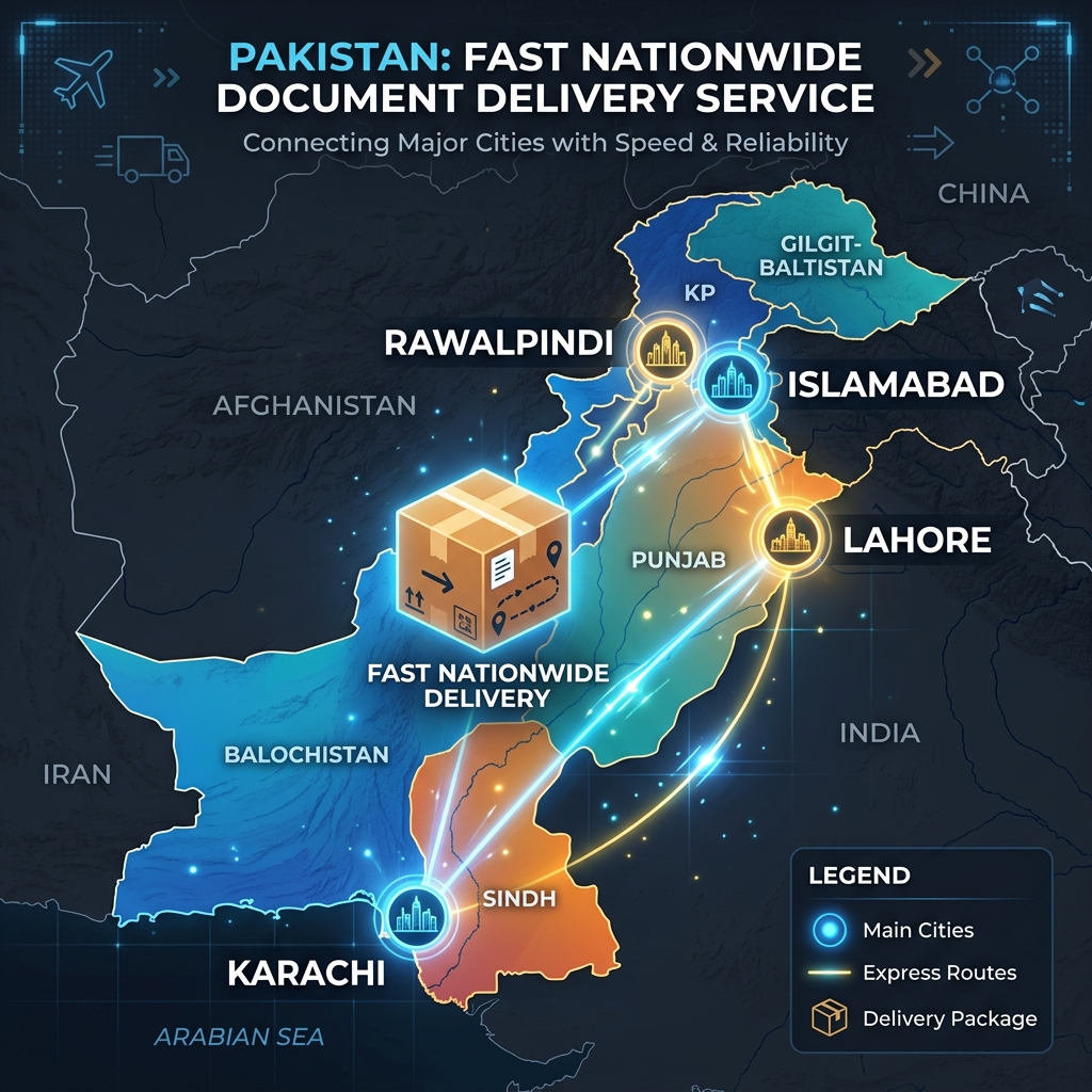 Pakistan-wide translation delivery infographic